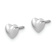 Rhodium Over 14k White Gold Children's 5mm Heart Stud Earrings