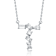 Initial T Mixed Cut CZ Pendant Necklace In Sterling Silver 18 Inch
