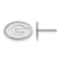 Rhodium Over Sterling Silver  LogoArt University of Georgia Extra Small
Post Earrings