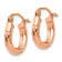 14k Rose Gold 9/16" Polished Small Diamond-cut Tube Hoop Earrings