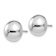 Rhodium Over 14k White Gold 12mm Half Ball Earrings