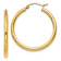 14k Yellow Gold Polished 1 3/16" Tube Hoop Earrings