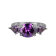 Purple Cubic Zirconia Platinum Over Sterling Silver February Birthstone
Ring 5.55ctw