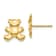 14k Yellow Gold Children's Teddy Bear Stud Earrings