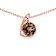 Natural Brown Smoky Quartz 14K Rose Gold Over Sterling Silver Round
Shape Pendant with Chain