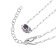 Purple Cubic Zirconia Rhodium Over Sterling Silver Paperclip Necklace 4.03ctw