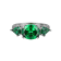 Green Cubic Zirconia Platinum Over Sterling Silver May Birthstone Ring 5.08ctw