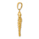 14k Yellow Gold 3D Textured Seahorse Pendant