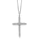 Rhodium Over 14K White Gold Polished Lab Grown Diamond VS/SI GH, Cross
Pendant with Chain Necklace