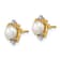 14k Yellow Gold and Rhodium Over 14k Yellow Gold 5-6mm Button White FWC
Pearl Diamond Stud Earring