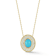Rachel Zoe Lab-Created Turquoise Oval Medallion Necklace in 14K Gold
Over Sterling Silver