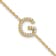 14k Yellow Gold Diamond Sideways Letter G Bracelet