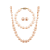 7-7.5mm Pink Cultured Freshwater Pearl 14k Yellow Gold Jewelry Set