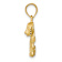 14k Yellow Gold Diamond-Cut and Brushed Dog Charm
