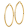 14k Yellow Gold Diamond-cut 2 13/16" Hoop Earrings