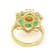 Emerald and Diamond 18K Yellow Gold Over Sterling Silver Ring 3.01ctw