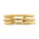 14K Yellow Gold Polished 3 Row Toe Ring