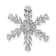 Rhodium Over 14k White Gold Diamond Snowflake Chain Slide Pendant
