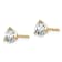 14K Yellow Gold Lab Grown Diamond 1ct. VS/SI GH+, 3 Prong Screwback Earrings