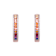Multi-Color CZ Inside-Out Hoop Earrings In 18K Rose Gold Over Sterling Silver