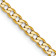 14k Yellow Gold 2.3mm Solid Flat Beveled Curb 28 Inch Chain