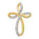 14K Yellow Gold 1/6ct. Diamond Cross Chain Slide