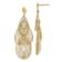 14K Yellow Gold Polished Diamond-cut Post Dangle Earrings
