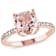 Morganite and Diamond 10K Rose Gold Ring 2.06ctw