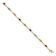 10k Yellow Gold and 10k White Gold Rainbow Gemstone and Diamond Infinity Bracelet