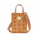 MCM Extra Mini Aren Tote with Visetos and Nappa Leather in Cognac Handbag