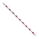 Rhodium Over 14k White Gold Diamond and Ruby Bracelet