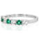 Lab-Created Emerald And White Sapphire Band Ring In Platinum Over
Sterling Silver