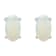 5x3mm Oval Opal 14k White Gold Stud Earrings