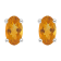 5x3mm Oval Citrine 14k White Gold Stud Earrings