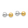 14k Yellow Gold and 14k White Gold Reversible 5mm Ball Earrings
