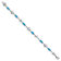 Rhodium Over Sterling Silver Lab Created Opal Sea Life Bracelet