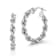 Sterling Statements Rhodium Over Sterling Silver Rope Chain Hoop Earrings