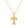 White Diamond Accent 10k Yellow Gold T Initial Pendant With 18” Rope Chain