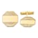 14K Yellow Gold Men's Octagonal with Line Design Cuff Links