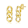 Chain Link Drop Earrings In 14K Gold Over Brass