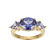 Blue Cubic Zirconia 18k Yellow Gold Over Silver June Birthstone Ring 4.27ctw