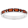 Garnet And Enamel Reversible Band Ring In Platinum Over Sterling Silver