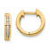 14K Yellow Gold Lab Grown Diamond Hinged Hoop Earrings