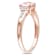 Morganite and Diamond 10K Rose Gold Ring 1.00ctw