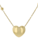 Puffy Heart Necklace In 10K Gold