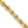 14k Yellow Gold 3mm Solid Diamond-Cut Quadruple Rope 24 Inch Chain