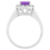 8x6mm Oval Amethyst And White Topaz Accents Rhodium Over Sterling Silver
Halo Ring