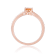 Spessartite Garnet with Moissanite Accents 14K Rose Gold Over Sterling
Silver Ring, 0.95ctw