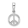 Sterling Silver Polished Peace Symbol Pendant