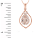 0.75ctw Morganite and Diamond Pendant in 14k Rose Gold